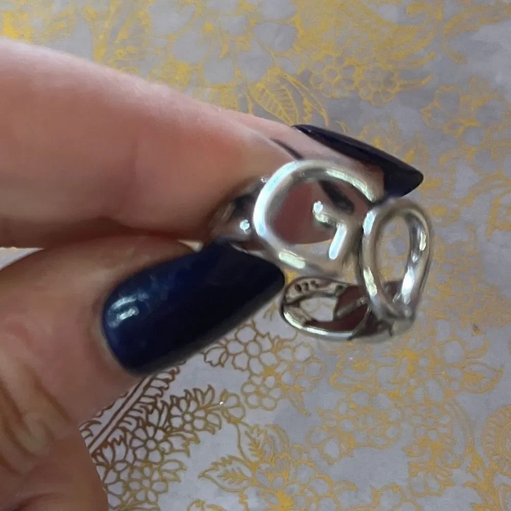 The GO Ring statement retro adjustable 925 silver